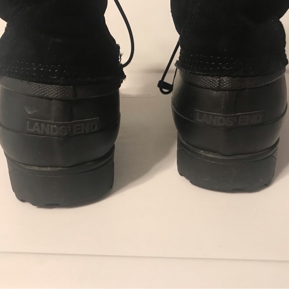 Lands’ End winter snow black insulated boots women’s size 8 B - Picture 7 of 10